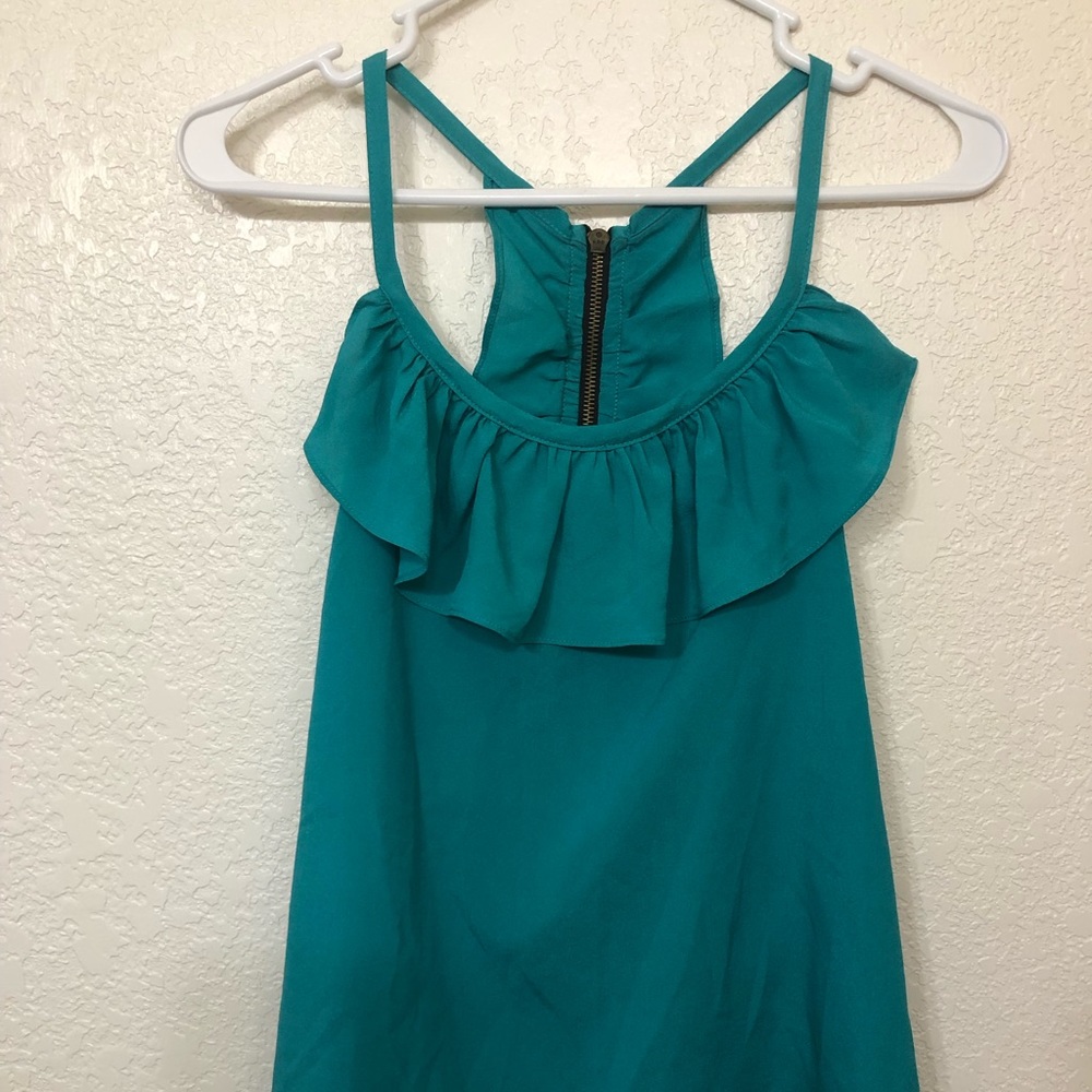 Teal dress top